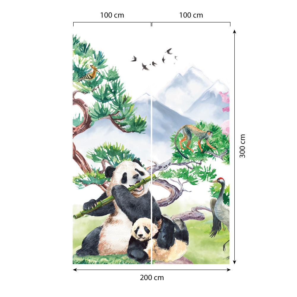 Carta da parati Animali orientali dimensioni 2 Carta da parati Animali orientali dimensioni 2