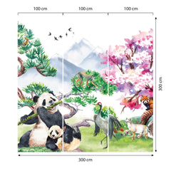 Carta da parati Animali orientali dimensioni 3 Carta da parati Animali orientali dimensioni 3