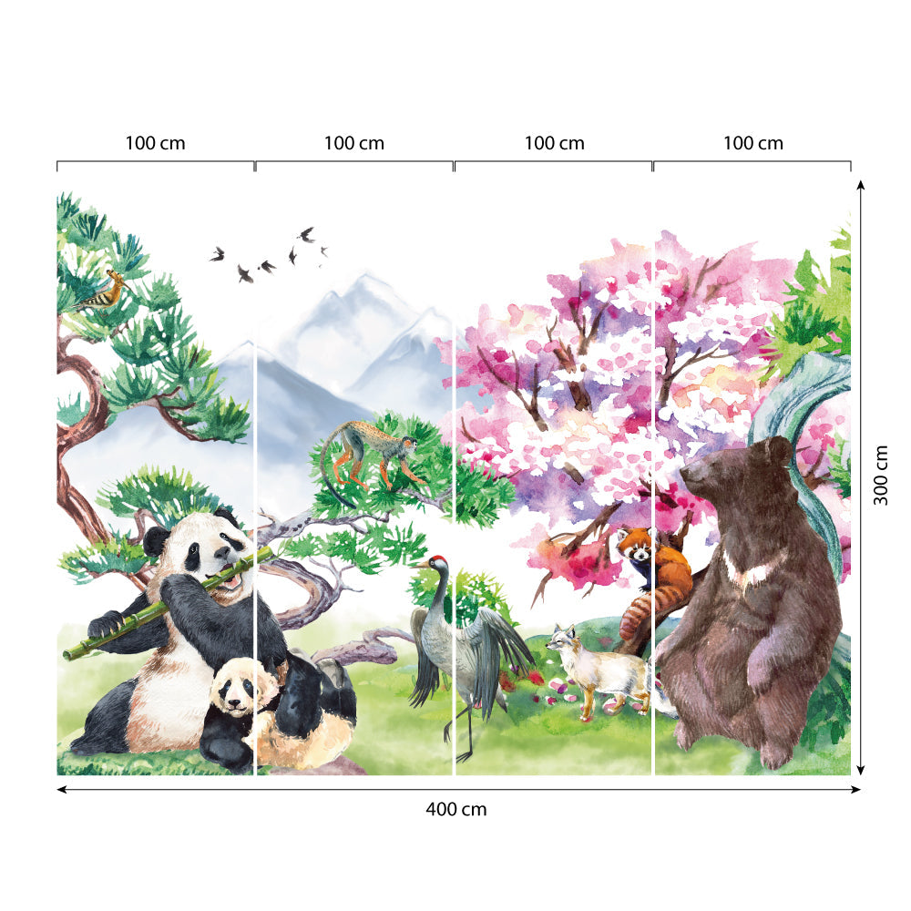 Carta da parati Animali orientali dimensioni 4 Carta da parati Animali orientali dimensioni 4