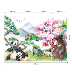 Carta da parati Animali orientali dimensioni 4 Carta da parati Animali orientali dimensioni 4