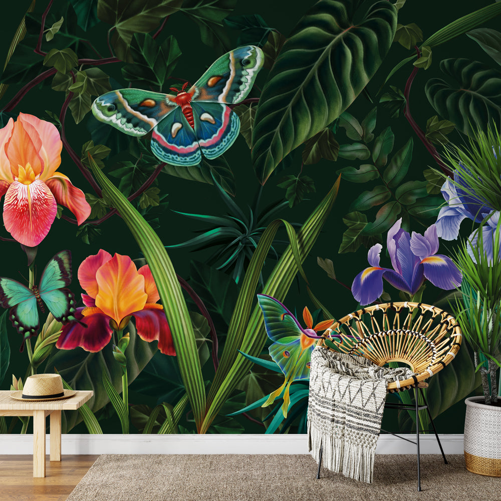 Carta da parati Il giardino delle farfalle soggiorno 2 Carta da parati Il giardino delle farfalle soggiorno 2