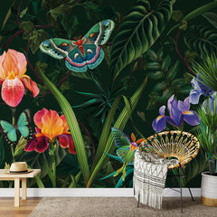 Carta da parati Il giardino delle farfalle soggiorno 2 Carta da parati Il giardino delle farfalle soggiorno 2