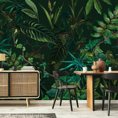 Carta da parati Giardino paradisiaco - sala da pranzo Carta da parati Giardino paradisiaco - sala da pranzo