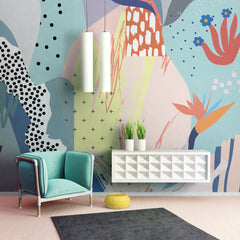 Carta da parati Live in joy - soggiorno Carta da parati Live in joy - soggiorno