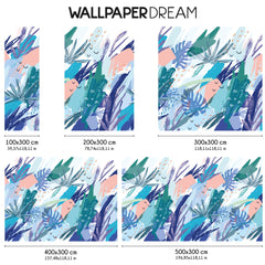 Carta da parati Scribbles and leaves dimensioni Carta da parati Scribbles and leaves dimensioni