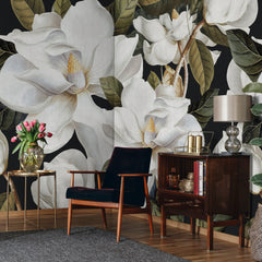 Carta da parati Magnolia Macrophylla - soggiorno Carta da parati Magnolia Macrophylla - soggiorno