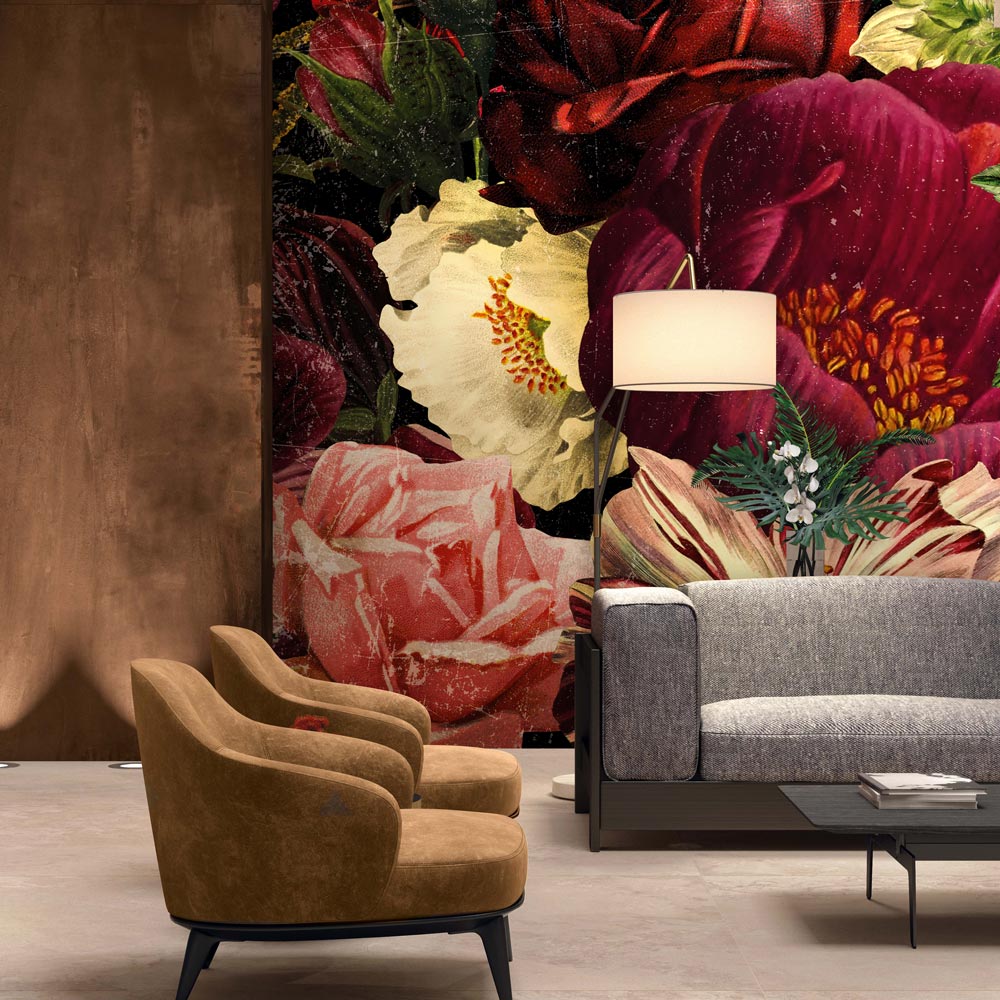 Carta da parati Profumo di rose soggiorno 2 Carta da parati Profumo di rose soggiorno 2