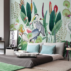 Carta da parati Fenicotteri - camera da letto Carta da parati Fenicotteri - camera da letto