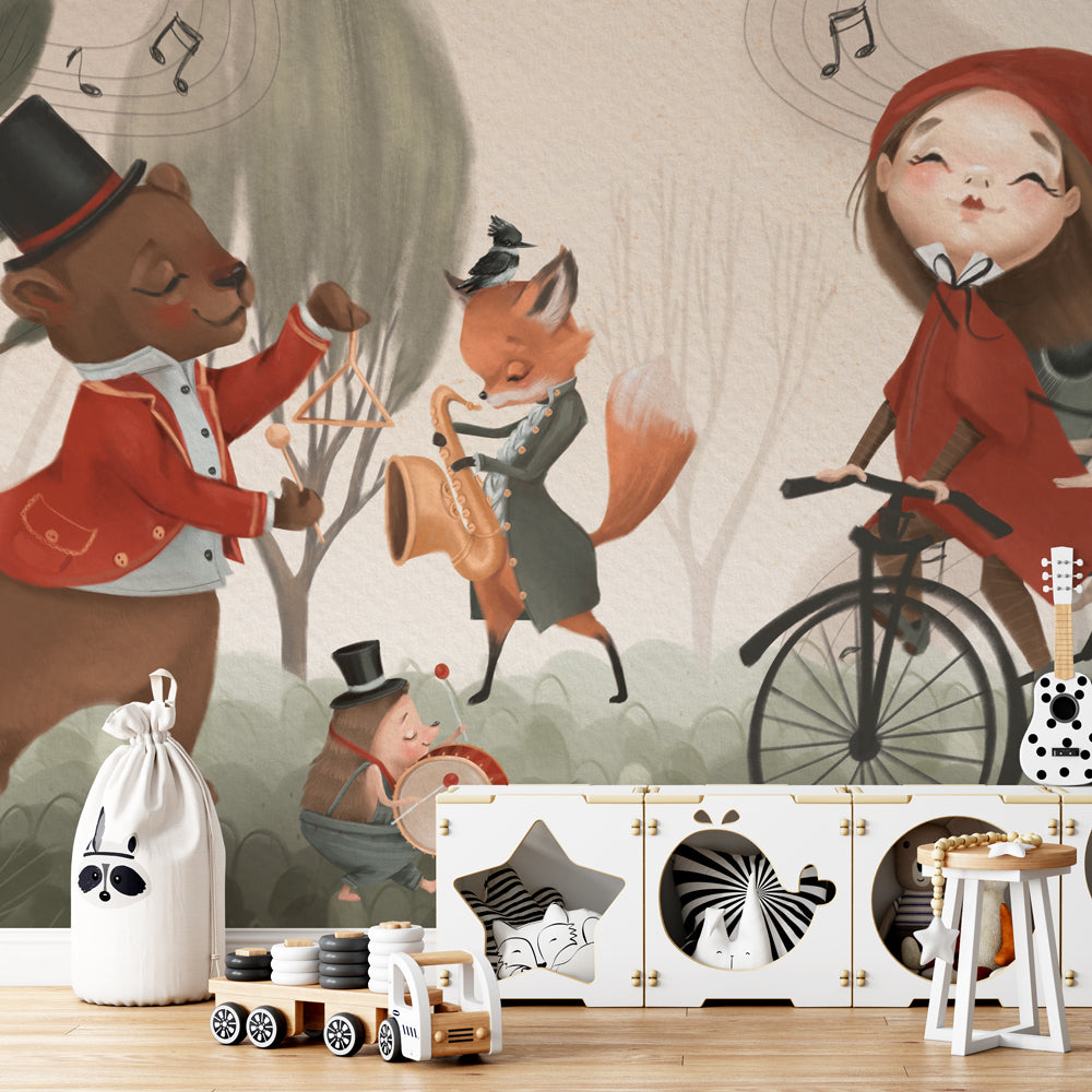 Carta da parati Cappuccetto Rosso per bambini 2 Carta da parati Cappuccetto Rosso per bambini 2