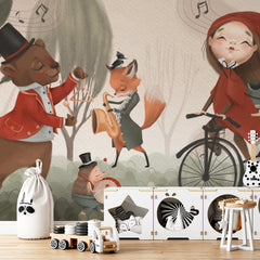 Carta da parati Cappuccetto Rosso per bambini 2 Carta da parati Cappuccetto Rosso per bambini 2