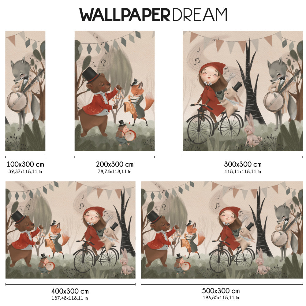 Carta da parati Cappuccetto Rosso dimensioni Carta da parati Cappuccetto Rosso dimensioni
