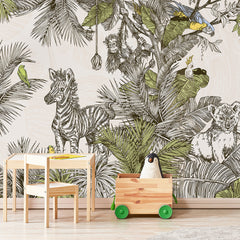 Carta da parati Elegant Jungle per bambini 2 Carta da parati Elegant Jungle per bambini 2