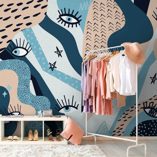 Carta da parati Eyes - esercizi commerciali