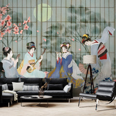 Carta da parati Geishe - soggiorno Carta da parati Geishe - soggiorno