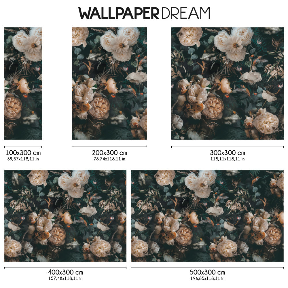 Carta da parati Rose - dimensioni TNT Carta da parati Rose - dimensioni TNT