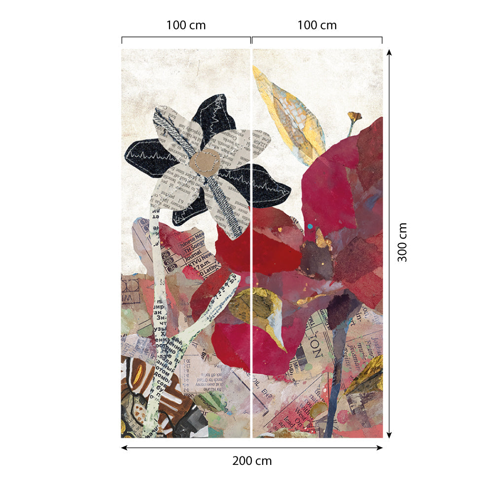 Carta da parati Newspaper collage dimensioni TNT 2 Carta da parati Newspaper collage dimensioni TNT 2