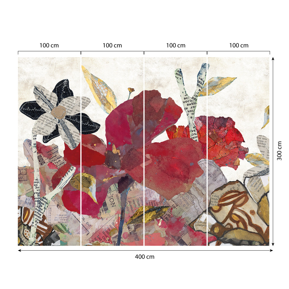 Carta da parati Newspaper collage dimensioni TNT 4 Carta da parati Newspaper collage dimensioni TNT 4