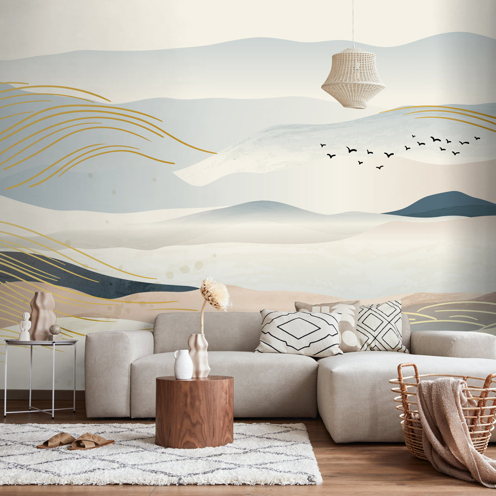 Carta da parati Paesaggio orientale - soggiorno Carta da parati Paesaggio orientale - soggiorno