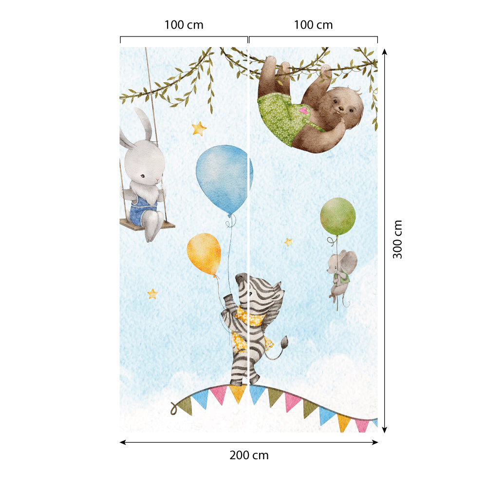 Carta da parati Circo della giungla dimensioni 2 Carta da parati Circo della giungla dimensioni 2