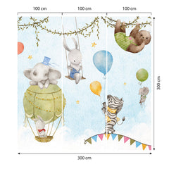 Carta da parati Circo della giungla dimensioni 3 Carta da parati Circo della giungla dimensioni 3