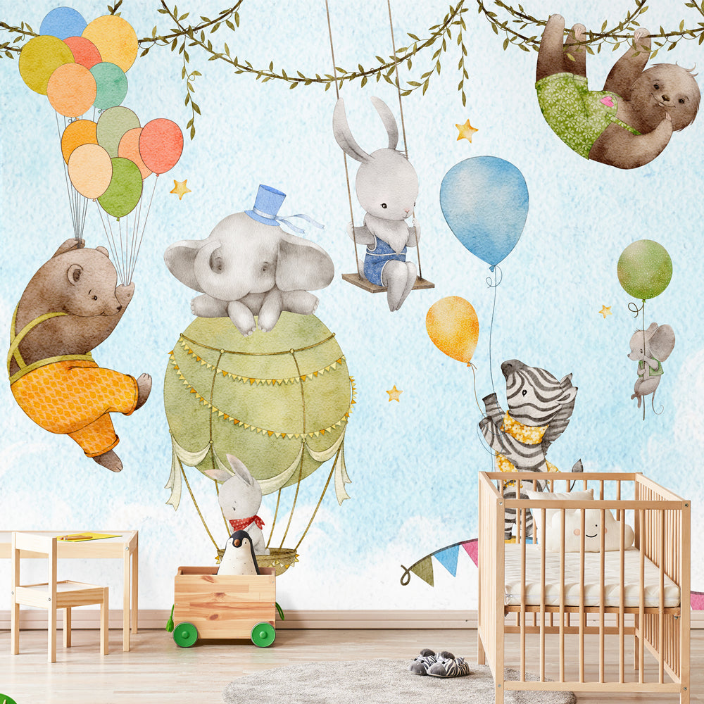 Carta da parati Circo della giungla - per bambini Carta da parati Circo della giungla - per bambini