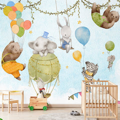 Carta da parati Circo della giungla - per bambini Carta da parati Circo della giungla - per bambini