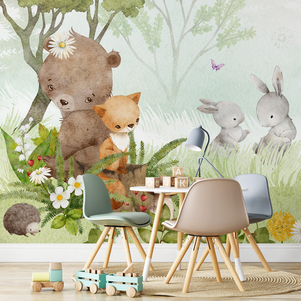 Carta da parati Vita nel bosco per bambini 2 Carta da parati Vita nel bosco per bambini 2