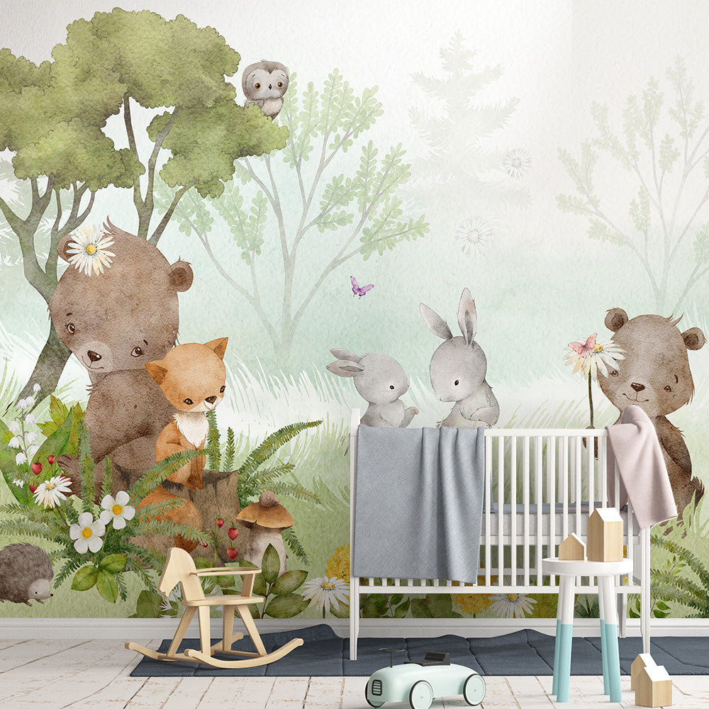 Carta da parati Vita nel bosco - per bambini Carta da parati Vita nel bosco - per bambini
