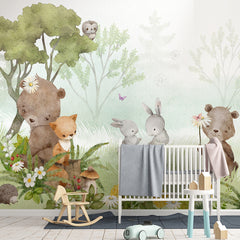 Carta da parati Vita nel bosco - per bambini Carta da parati Vita nel bosco - per bambini