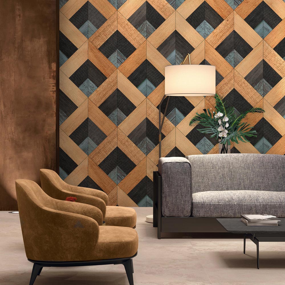 Carta da parati Chevron - soggiorno, locali pubblici Carta da parati Chevron - soggiorno, locali pubblici