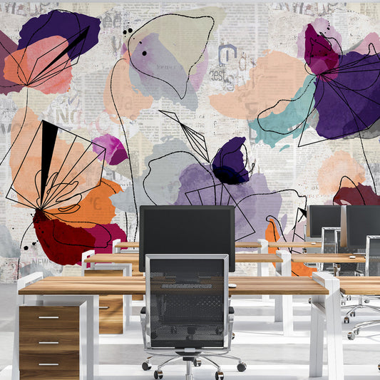 Carta da parati Decoupage moderno - ufficio