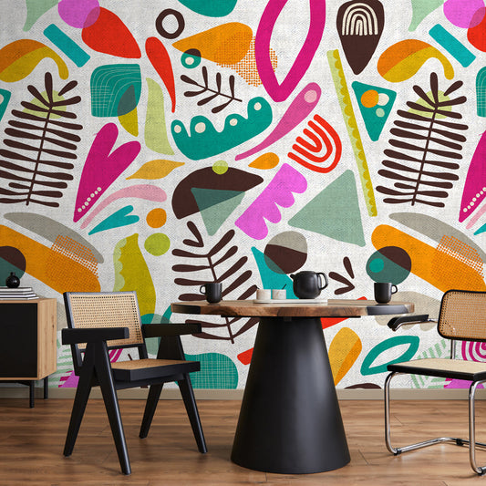 Carta da parati Colorful Nature - sala da pranzo