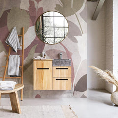 Carta da parati Silhouette floreale bagno 3 Carta da parati Silhouette floreale bagno 3