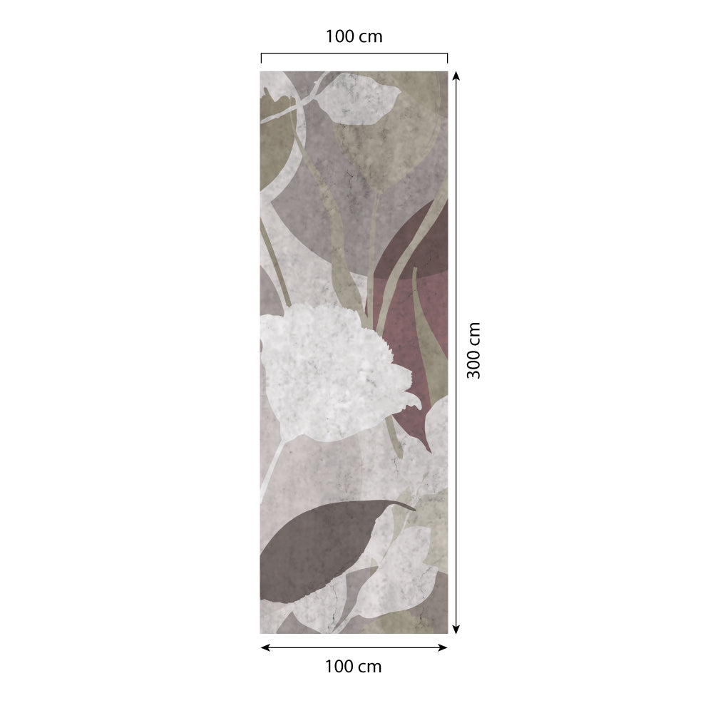 Carta da parati Silhouette floreale dimensioni 1 Carta da parati Silhouette floreale dimensioni 1