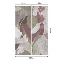 Carta da parati Silhouette floreale dimensioni 2 Carta da parati Silhouette floreale dimensioni 2