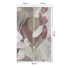 Carta da parati Silhouette floreale dimensioni 5 Carta da parati Silhouette floreale dimensioni 5