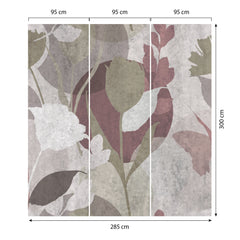 Carta da parati Silhouette floreale dimensioni 7 Carta da parati Silhouette floreale dimensioni 7