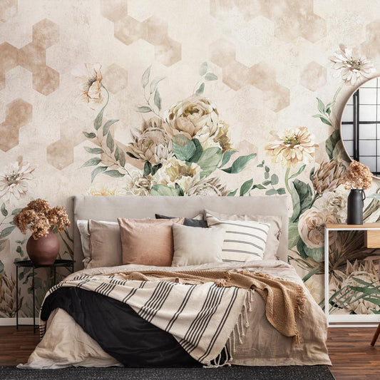 Carta da parati Giardino geometrico - camera da letto