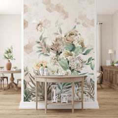 Carta da parati Giardino geometrico - sala da pranzo Carta da parati Giardino geometrico - sala da pranzo