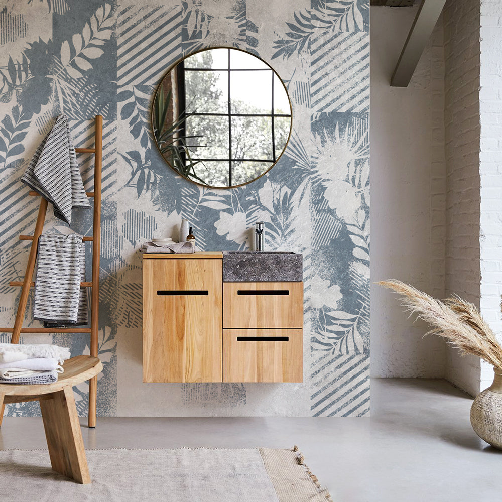 Carta Da Parati In Fibra Di Vetro Ombre Floreali bagno 2 Carta Da Parati In Fibra Di Vetro Ombre Floreali bagno 2