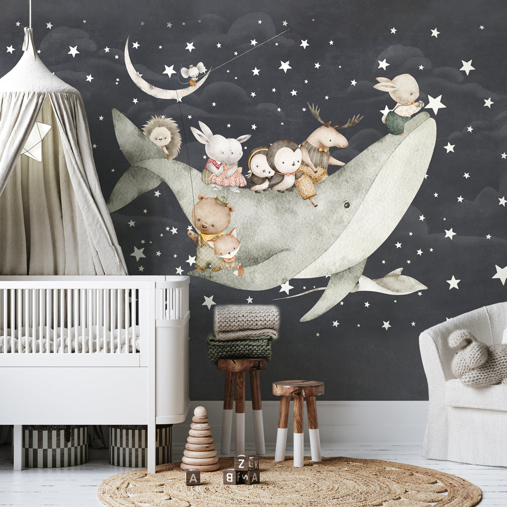 Carta da parati Avventura stellare - per bambini Carta da parati Avventura stellare - per bambini