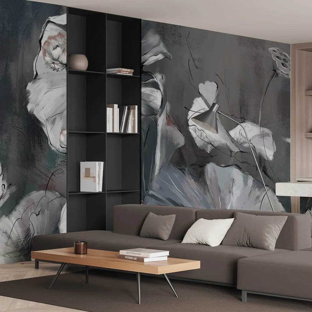 Carta da parati Lotus soggiorno 2 Carta da parati Lotus soggiorno 2