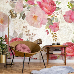 Carta da parati Roses - soggiorno Carta da parati Roses - soggiorno