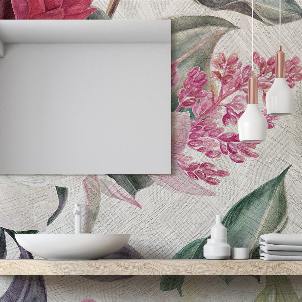 Carta da parati Primavera Vintage bagno Carta da parati Primavera Vintage bagno