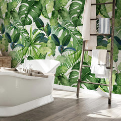 Carta da parati Jungle leaves - bagno Carta da parati Jungle leaves - bagno