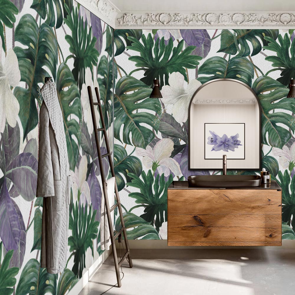Carta da parati Vintage jungle - bagno Carta da parati Vintage jungle - bagno