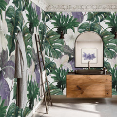 Carta da parati Vintage jungle - bagno Carta da parati Vintage jungle - bagno