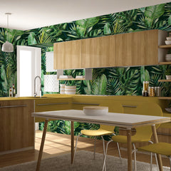 Carta da parati Tropical palm - cucina Carta da parati Tropical palm - cucina