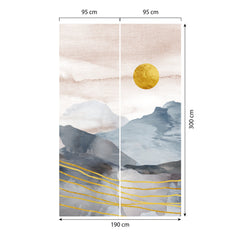 Carta da parati Sol levante - dimensioni Fibra 2 Carta da parati Sol levante - dimensioni Fibra 2