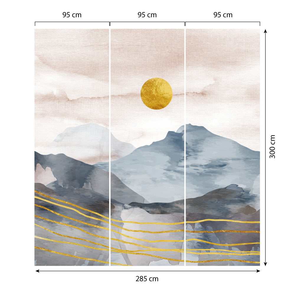 Carta da parati Sol levante dimensioni Fibra 3 Carta da parati Sol levante dimensioni Fibra 3